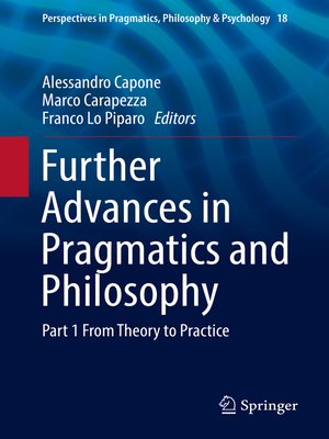 cover image of Further Advances in Pragmatics and Philosophy